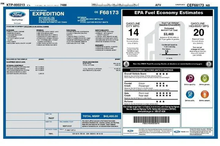 $15000 : Ford Expedition 2012 4x2 XLT image 2