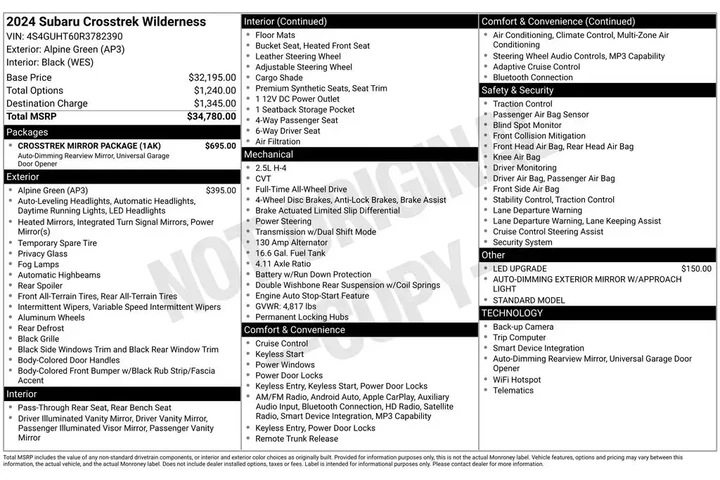 $28947 : Subaru Crosstrek 2024 AWD Wi image 4