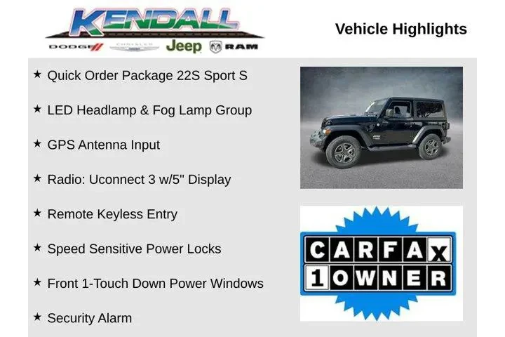 $19977 : Jeep Wrangler 2021 4x4 Sport image 4