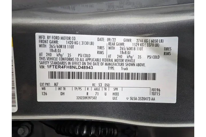 $31366 : Ford Ranger 2022 4x4 Lariat image 9