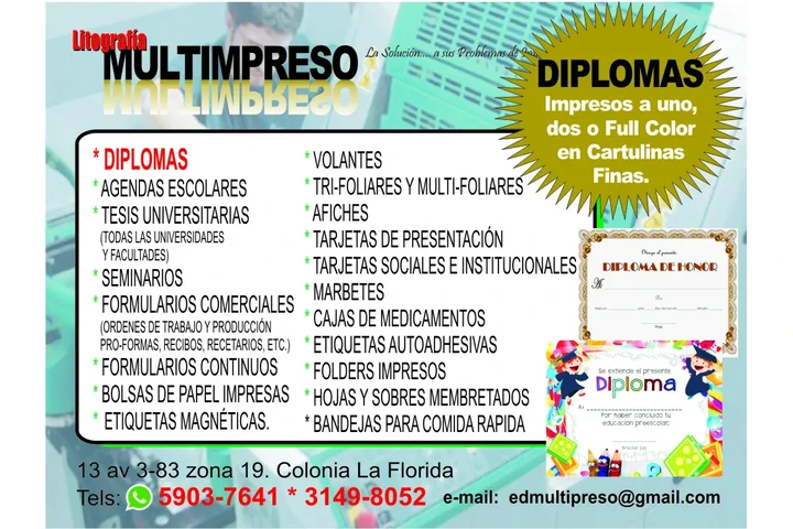 IMPRESIÓN DE DIPLOMAS image 1
