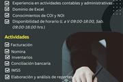 Auxiliar contable/admvo en Mexico DF