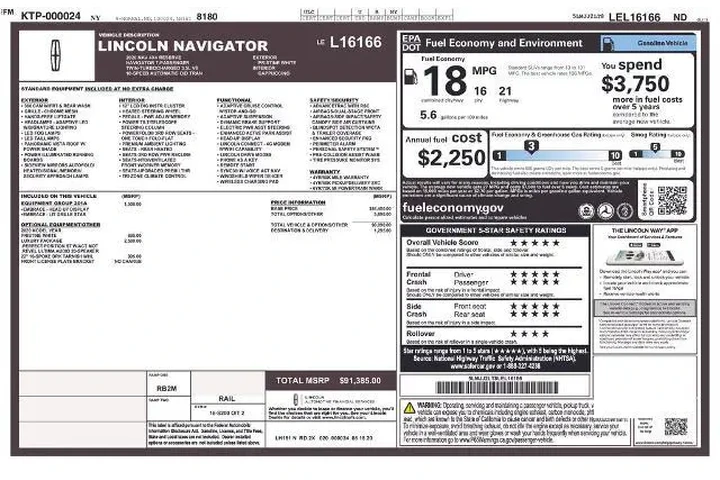 $38900 : Lincoln Navigator 2020 4x4 R image 4