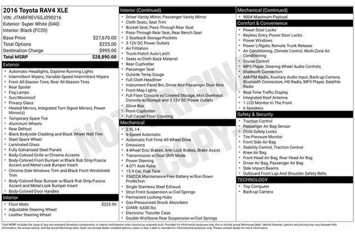 $13759 : Toyota RAV4 2016 AWD XLE 4dr image 9