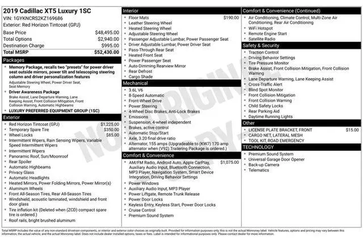 $20995 : Cadillac XT5 2019 Luxury 4dr image 2