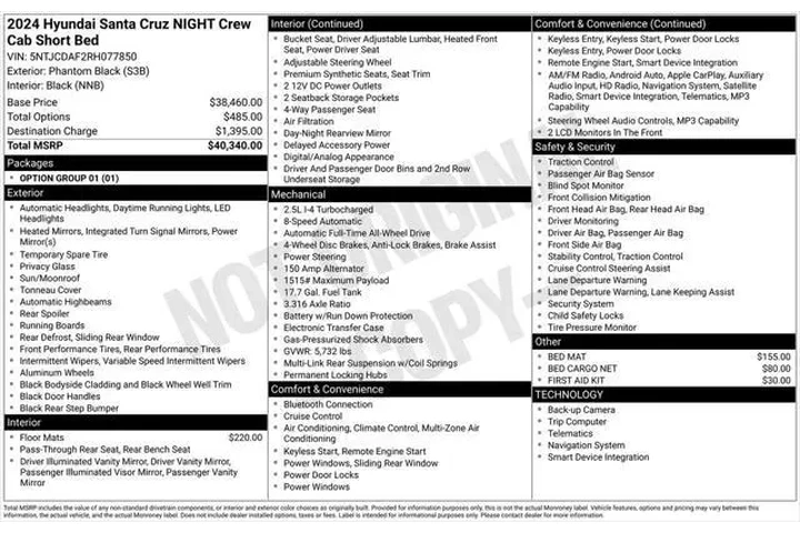 $24891 : Hyundai SANTA CRUZ 2024 AWD image 5