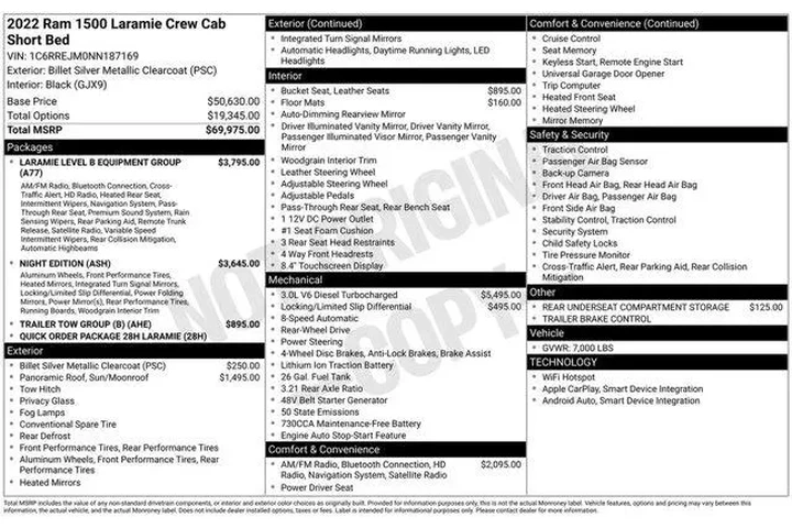 $35878 : Ram 1500 2022 4x2 Laramie 4d image 10