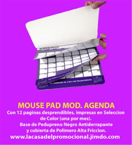 $1 : MOUSE PAD CALENDARIO A COLOR image 3