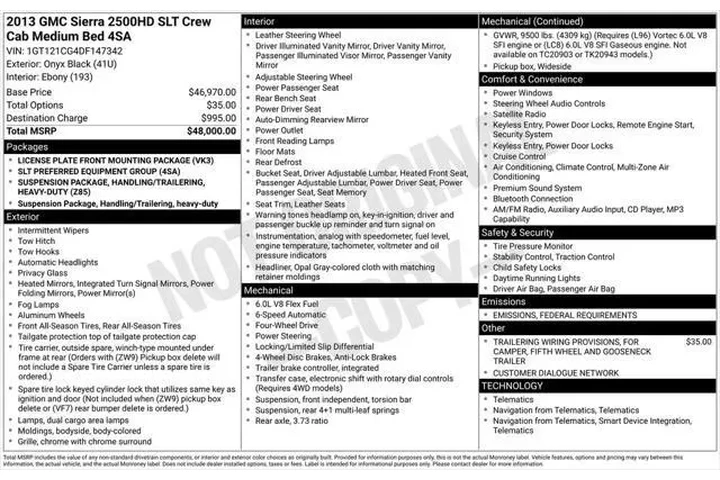 $20944 : GMC Sierra 2500HD 2013 4x4 S image 5