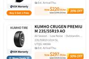 4 Kumho Crugen 225/55R19 AO pr en Los Angeles