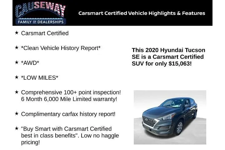 $15063 : Hyundai TUCSON 2020 AWD SE 4 image 2