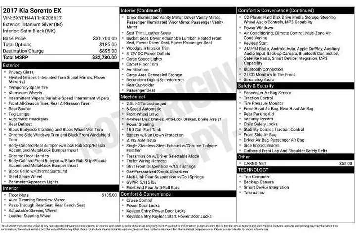 $10000 : Kia Sorento 2017 EX 4dr SUV image 3