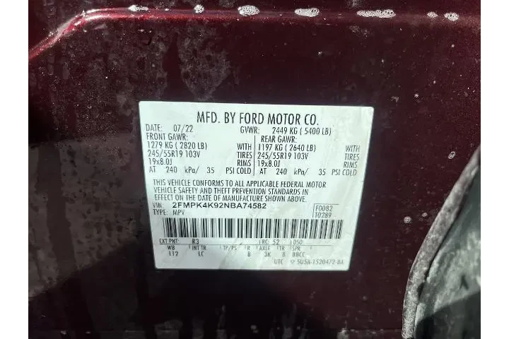 $21981 : Ford Edge 2022 AWD Titanium image 5