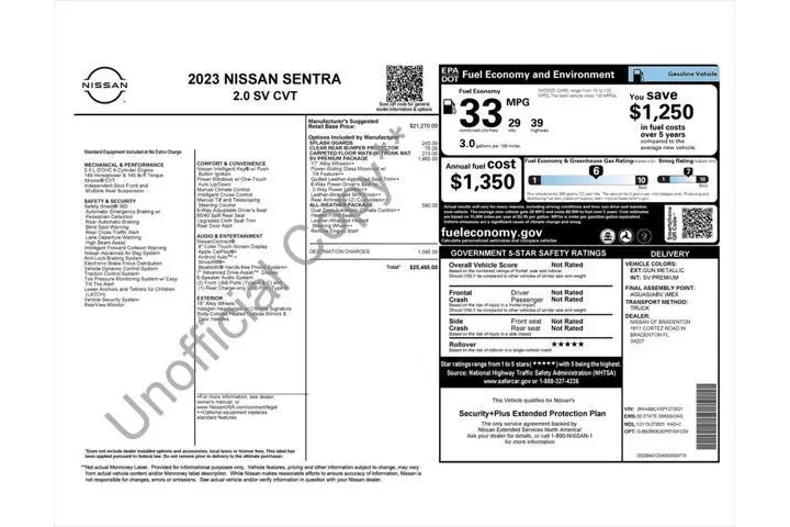 $20987 : Nissan Sentra 2023 SV 4dr Se image 4