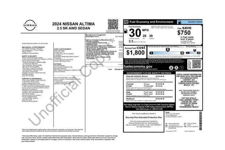 $26998 : Nissan Altima 2024 AWD 2.5 S image 2