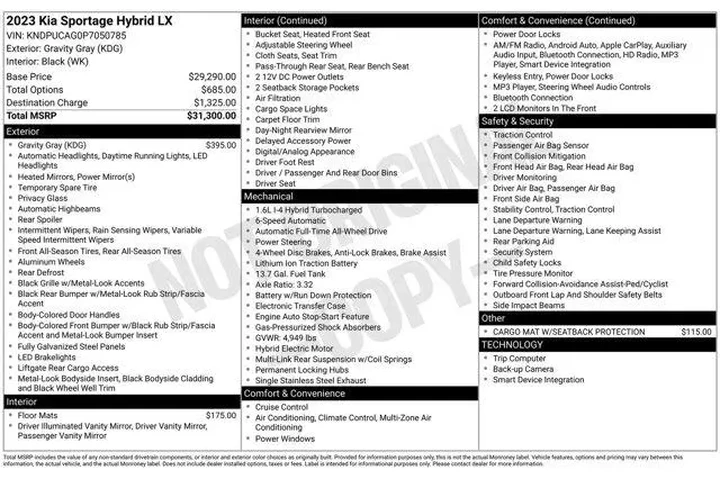 $18888 : Kia Sportage Hybrid 2023 AWD image 10