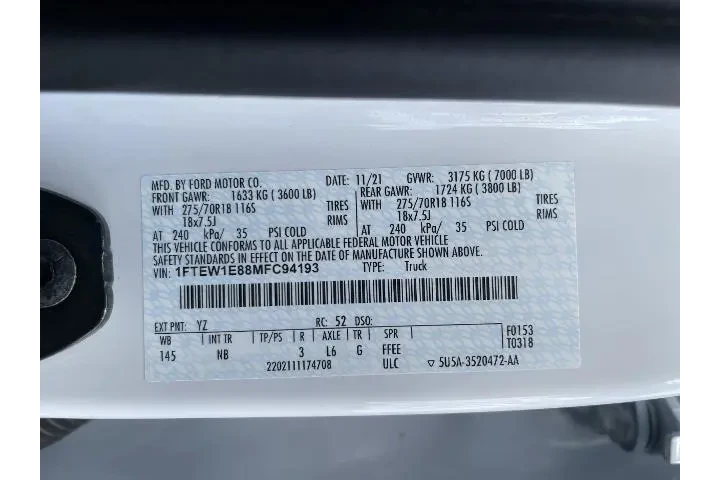 $36981 : Ford F-150 2021 4x4 Tremor 4 image 5