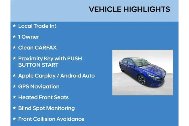 $17614 : Hyundai ELANTRA 2023 SEL 4dr image 1