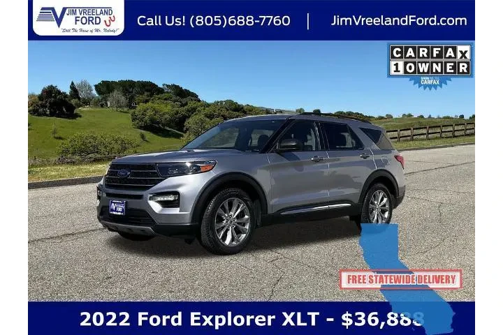 $36888 : Ford Explorer 2022 XLT 4dr S image 1