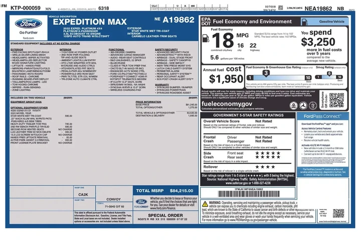 $39899 : Ford Expedition MAX 2022 4x4 image 7