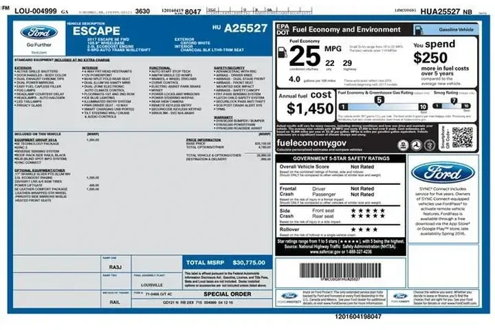 $9899 : Ford Escape 2017 SE 4dr SUV image 2