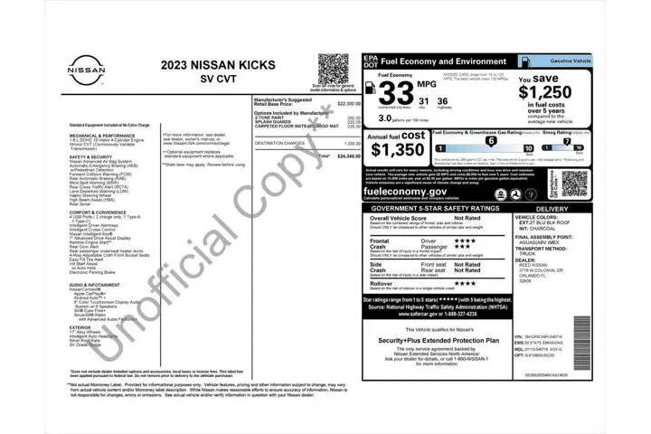 $17987 : Nissan Kicks 2023 SV 4dr Cro image 4