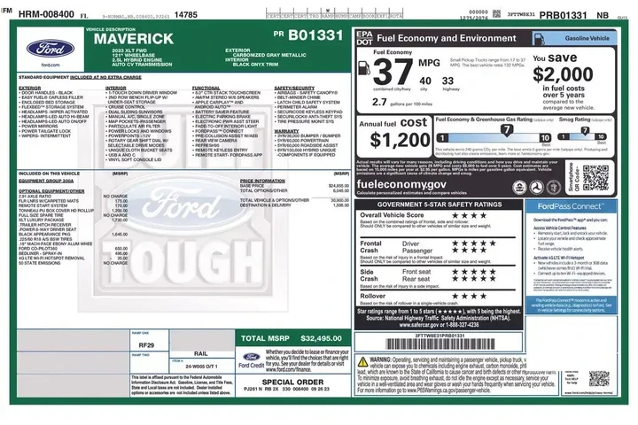 $25500 : Ford Maverick 2023 XL 4dr Su image 2