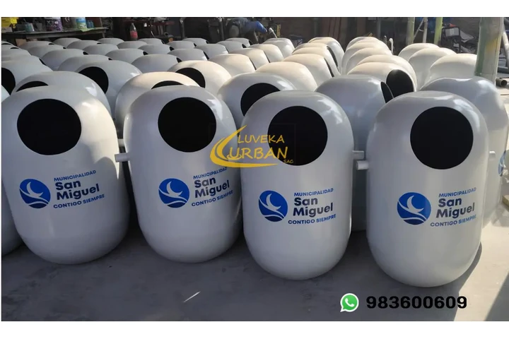 TACHOS DE BASURA METALICOS image 1