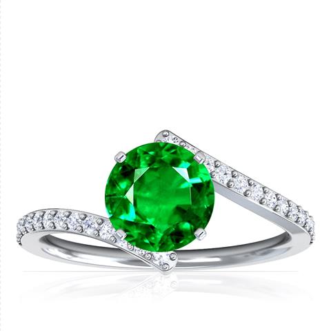 $2708 : Shop Emerald Engagement Rings image 1