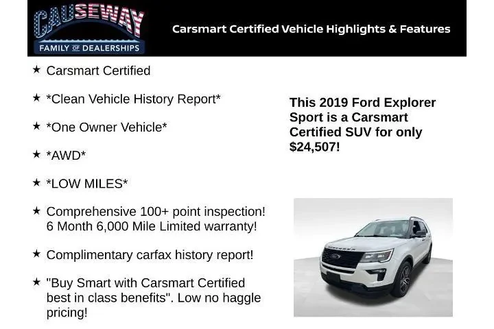 $24507 : Ford Explorer 2019 AWD Sport image 2