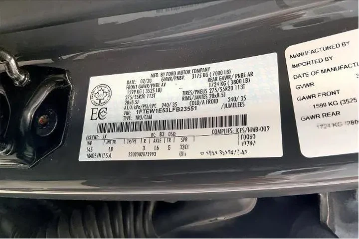 $31551 : Ford F-150 2020 4x4 Lariat 4 image 8