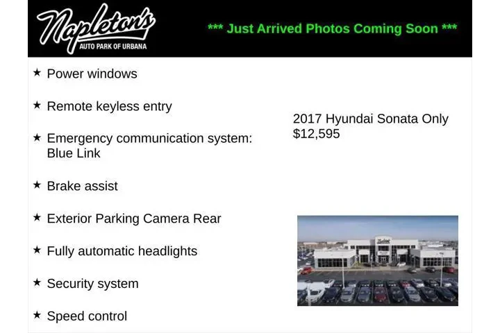 $12595 : Hyundai SONATA 2017 SE 4dr S image 1