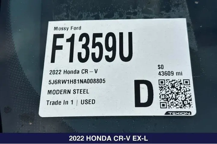 $28577 : Honda CR-V 2022 EX-L 4dr SUV image 2