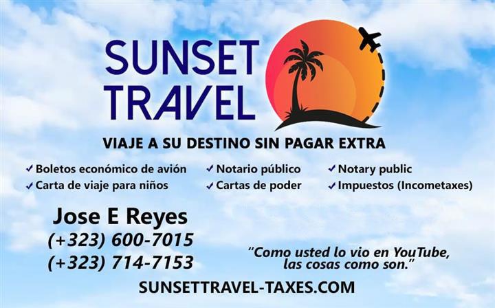 $200 : Sunset Travel-boletos seguros image 1