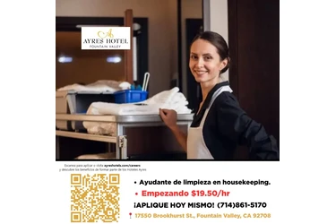 Trabajo disponible en hotel en Orange County