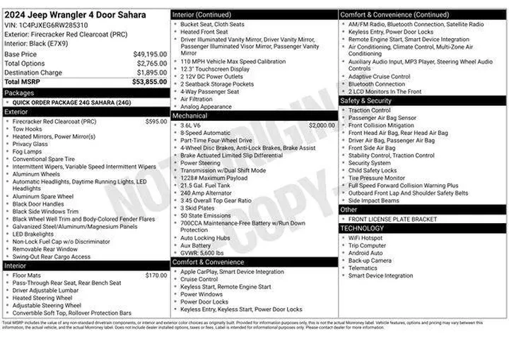 $39854 : Jeep Wrangler 2024 4x4 Sahar image 9