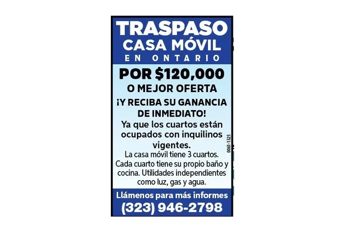 💲▶️TRANSPASO CASA MOVIL❗💲💲 image 1