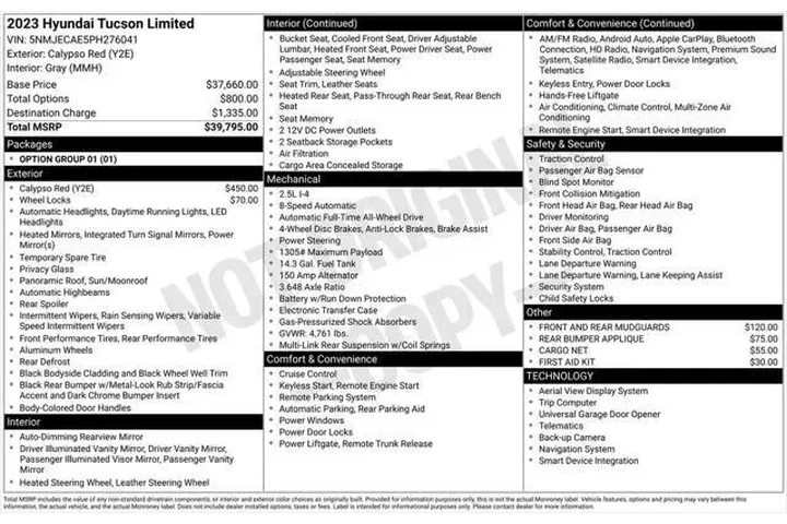 $27495 : Hyundai TUCSON 2023 AWD Limi image 3