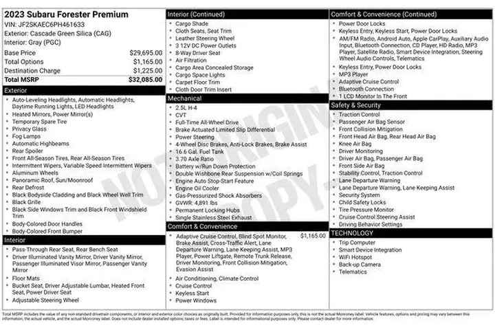 $26799 : Subaru Forester 2023 AWD Pre image 2