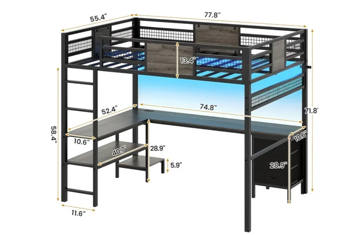 $350 : CAMA LOFT CON ESCRITORIO image 1
