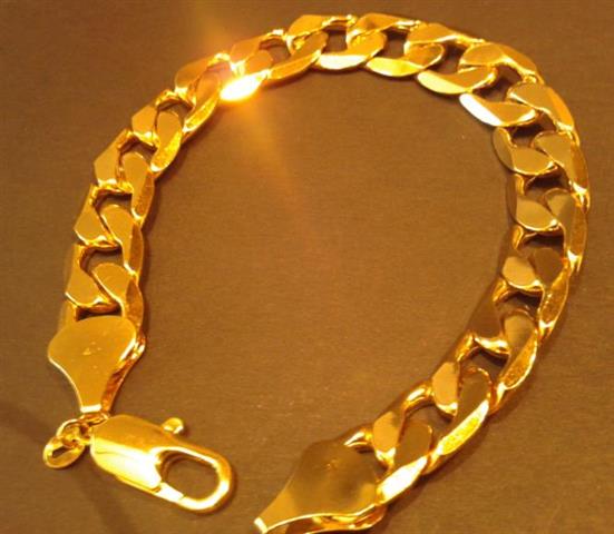 $7 : pulseras de hombre oro laminad image 1
