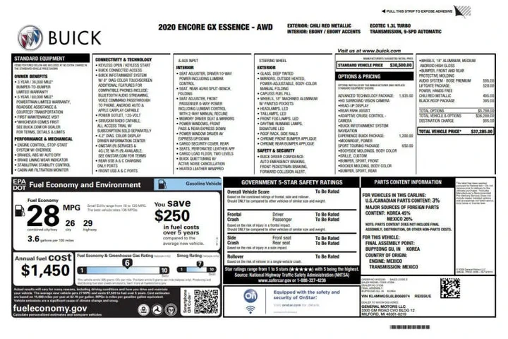 $20754 : 2020 Encore GX Essence image 6