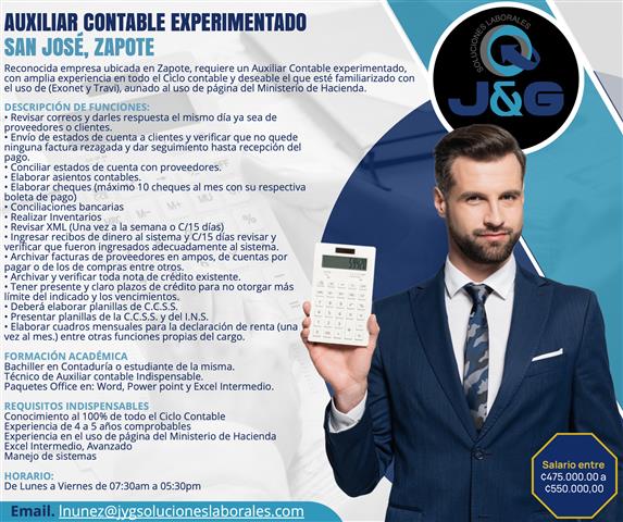 Auxiliar Contable con EXP. image 1