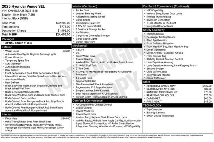 $19995 : Hyundai VENUE 2025 SEL 4dr C image 3