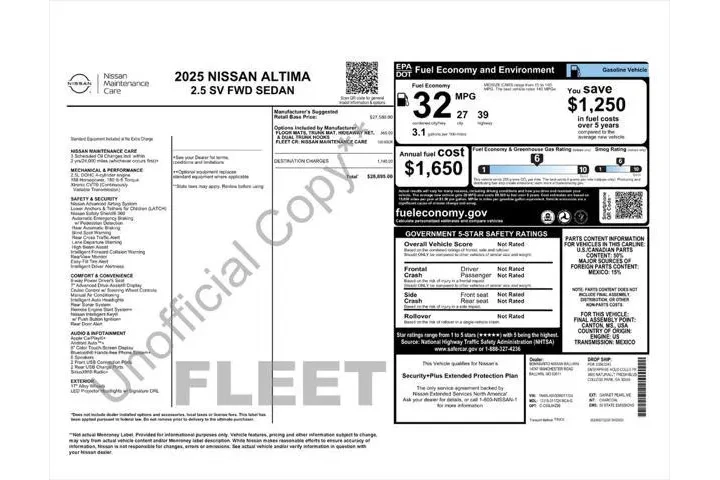 $18203 : Nissan Altima 2025 2.5 SV 4d image 3