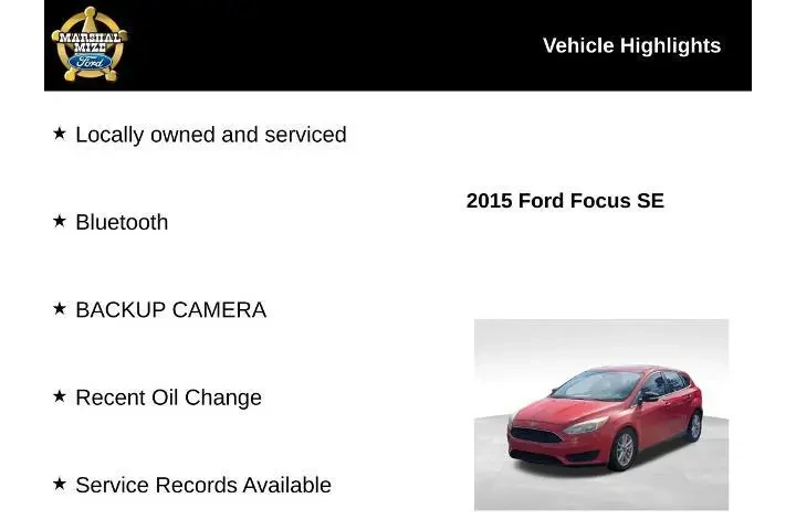 $8675 : Ford Focus 2015 SE 4dr Hatch image 2