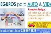 SEGURO de AUTO, CERO ENGANCHE en Los Angeles