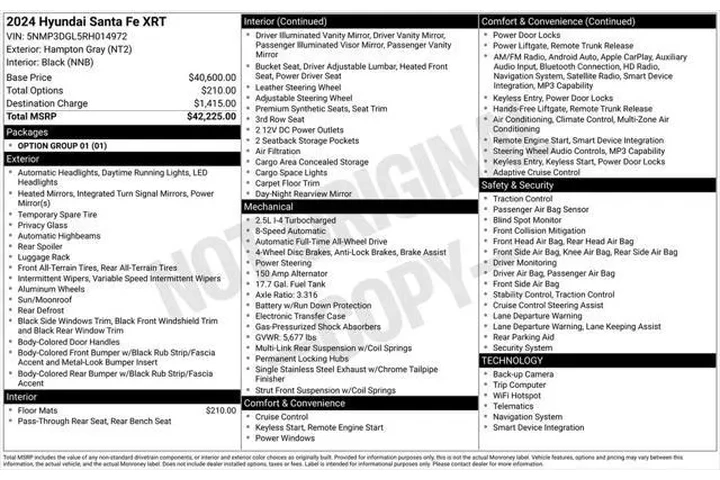 $30610 : Hyundai SANTA FE 2024 AWD XR image 2