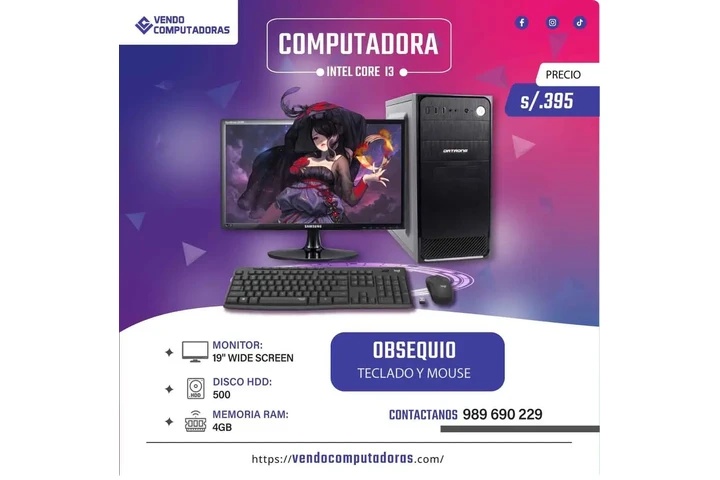 PC con monitor + regalos incl image 1