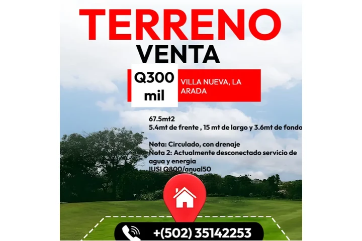 $50000 : VENTA DE TERRENO EN VILLA NUEV image 1